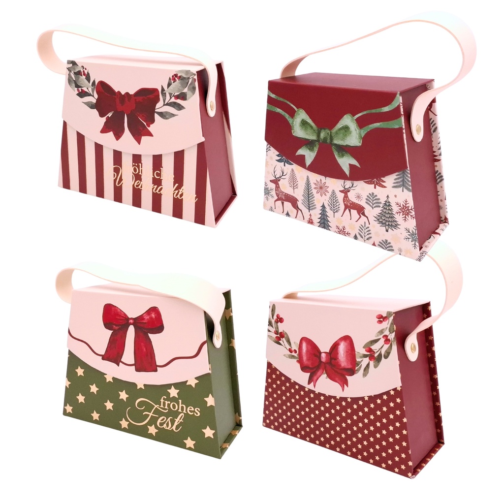 SET Handtaschen-Geschenkschachtel Weihnachten, sortiert (12 Stück)