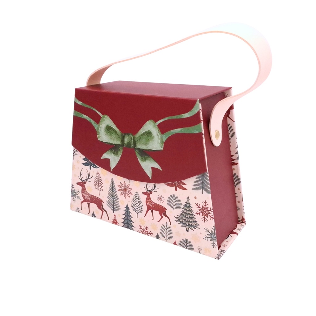 Handtaschen-Geschenkschachtel, Weihnachts-Freude (6 Stück)