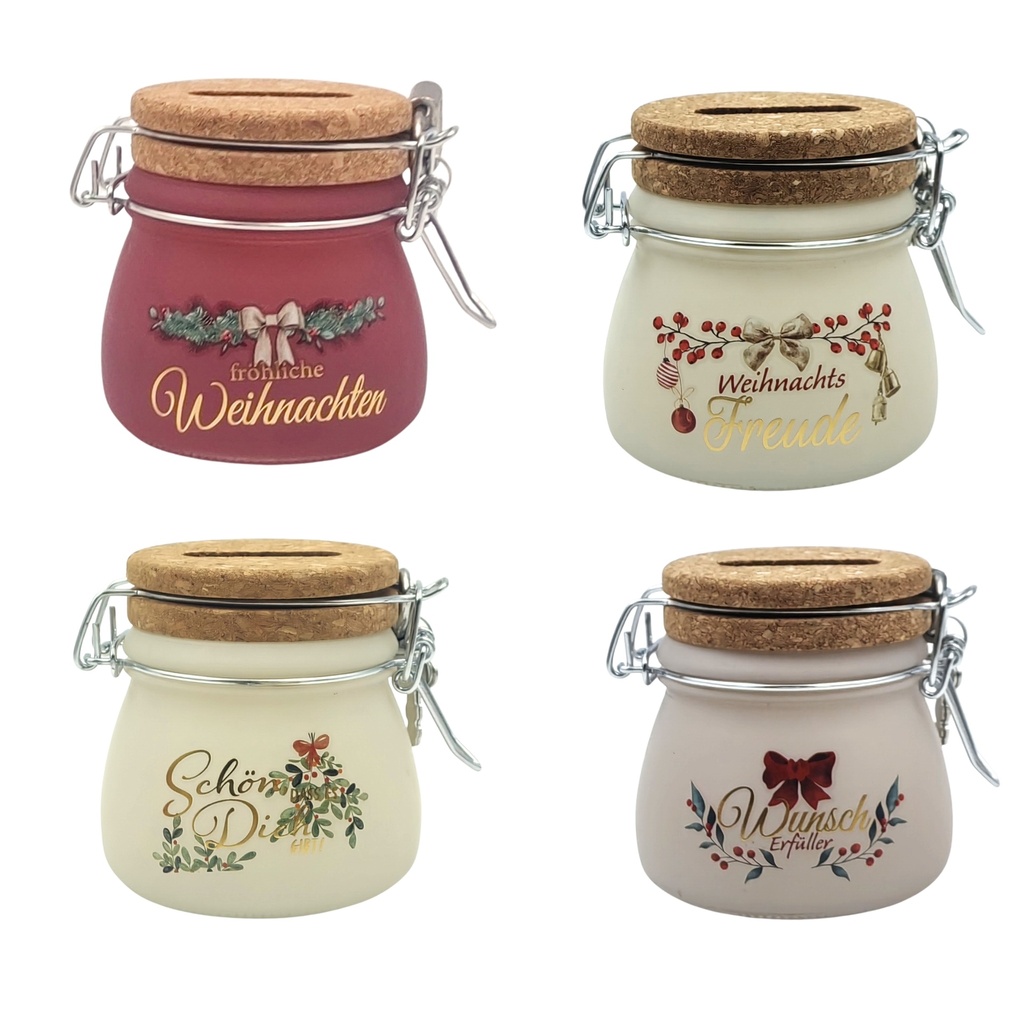 SET Sparglas MINI Weihnachten, 16 Stück, 4-fach sortiert