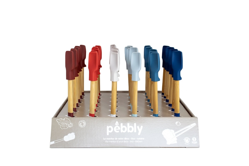 Display Bambus/Silikon Löffelspachtel Mini 21 cm 36-teilig 