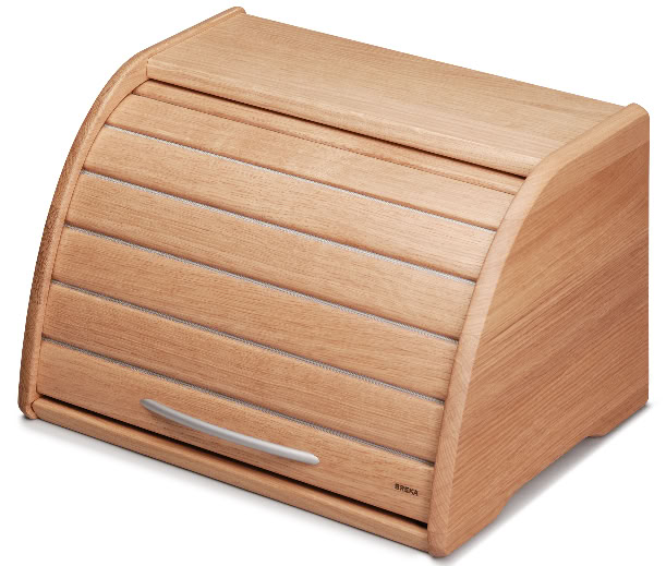 Brotkasten Eiche mit Rollladen und Schneidbrett