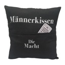 Polster 25 x 25 cm mit Tasche, Männerkissen (4 Stück)