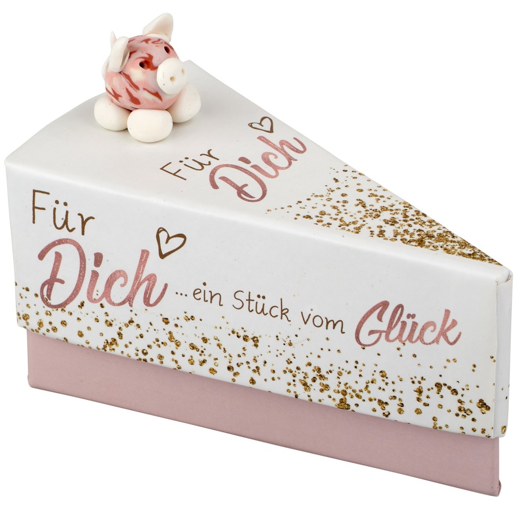 Tortenstück-Geschenkschachtel Little Luck Stück vom Glück (12 Stück)