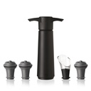 Weinpumpe schwarz (1 Pumpe, 3 Wein Stopper, 1 Ausgießer) Faltschachtel