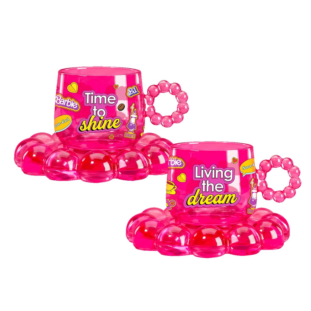 2 Espressotassen mit Untertassen Barbie 100 ml