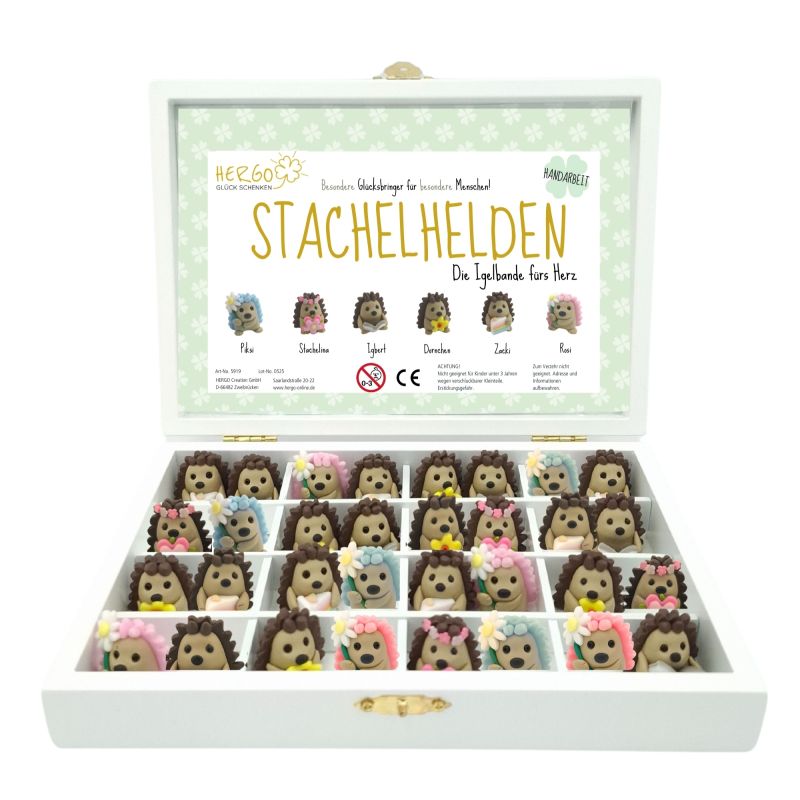Stachelhelden Igelfiguren, mit Sammelkarte sortiert, 50 Stück, ohne Display
