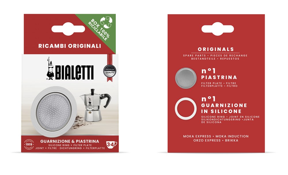 Ersatzset 3 - 4 Tassen für neue Moka Induktion und Moka Express