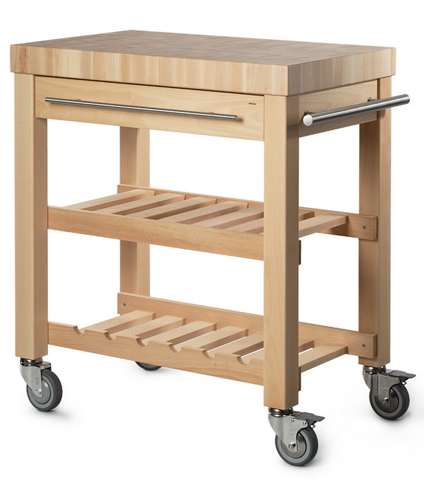 Servierwagen groß mit Fleischblock