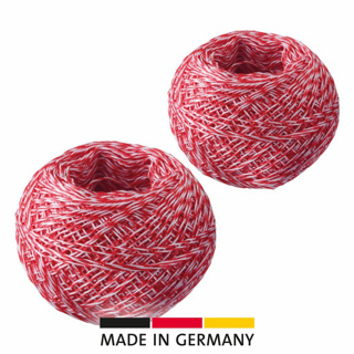 [W-15192260] 2 x Grill-/Bratenschnur rot-weiß, 60 m