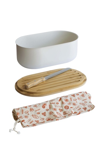 Brottopf mit Schneidbrett & Messer und Beutel