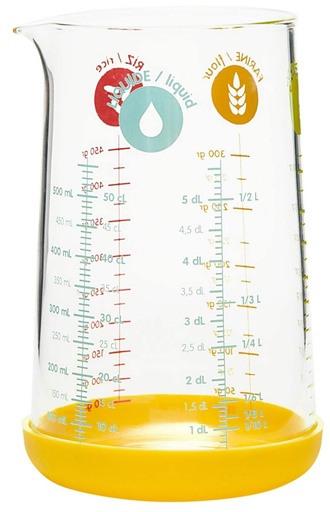 [PBPKM0500J] Messbecher Glas rutschfest 0,5L