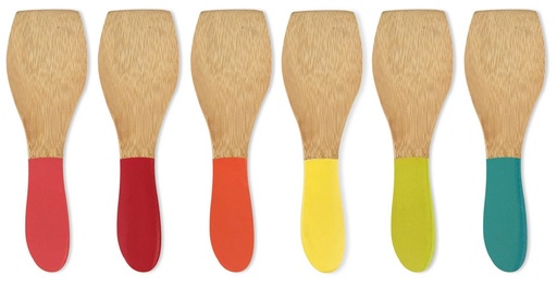 [PBNBA021] Raclettspachteln 6 Stk Bambus bunt