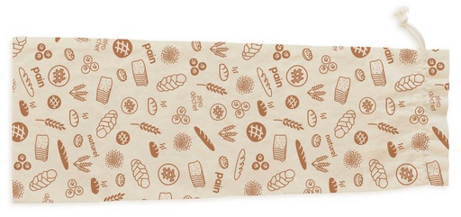 [PBNBA157] Brotbeutel aus Bio-Baumwoll braun 65x20 cm