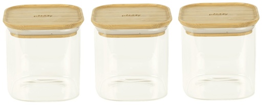 [PBPKV034] Vorratsdose 3er Set  500ml quadratisch