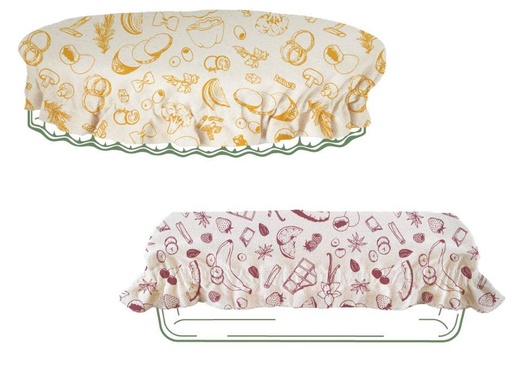 [PBNBA228] Abdeckhaube 2er Set Baumwolle rund & rechteckig