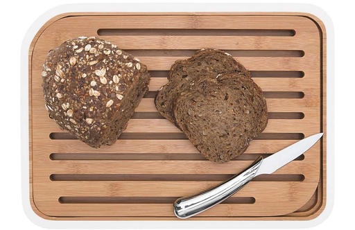 [PBNBA102] Brotschneidbrett Bambus Weiß