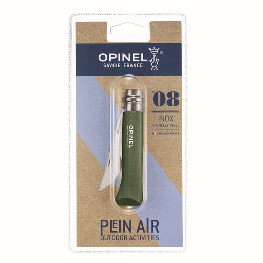 [OP001980] Klappmesser N°08 Edelstahl Blister Khaki