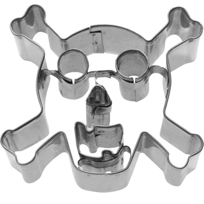 [W-3583] Ausstecher Totenkopf 2D 7 cm 