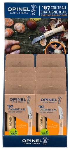 [OP002361] Display Maroni-/Schälmesser  N°07 Kastanie 12-teilig