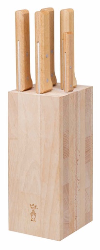 [OP002402] Messerblock Parallèle mit 5 Messern Brotmesser Buche