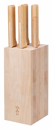 [OP002403] Messerblock Parallèle mit 5 Messern Fleischmesser Buche