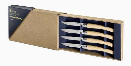 [OP002482] Tafelmesser-Box Chic Eschenholz 4-teilig