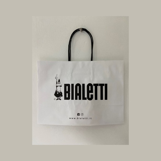 [JERTIM0043] Einkaufstasche weiß Papier kl.