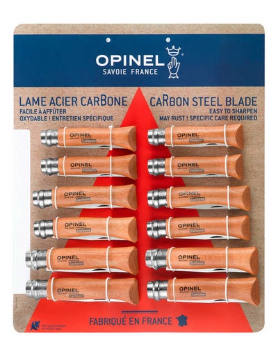 [OP182085] Klappmesser Set 12-teilig Tradition Karbon je 4 Stück in N°06, N°07 & N°08