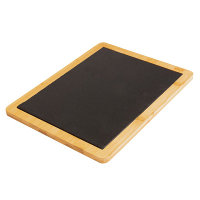 [W-69442270] Servierplatte »Tapas + Friends«, Schiefer in Bambus, 32 x 25