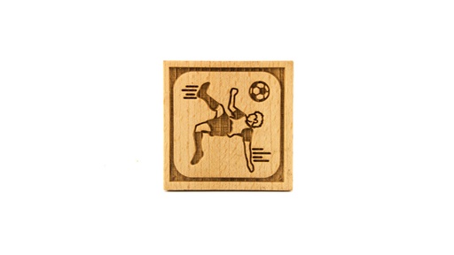 [FR055210] Stempel Fußballspieler quadratisch