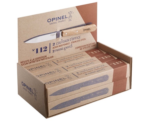 [OP001231] Display mit 6 Sets mit je 2 Officemessern N°112 naturfarben Ein Muster im Display enthalten