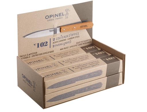 [OP001232] Display mit 6 Sets mit je 2 Officemessern N°102 naturfarben Ein Muster im Display enthalten