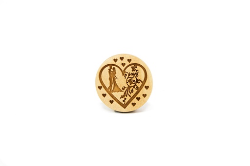 [FR057160] Stempel Hochzeitspaar rund