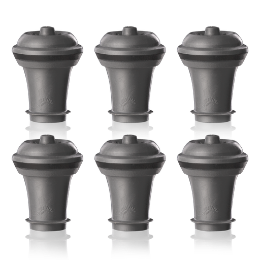 [VV0886360] Vakuum Wein Stopper 6 Stück grau, Blisterkarte