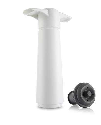 [VV08542606] Weinpumpe weiß (1 Pumpe, 1 Wein Stopper) Blisterkarte 