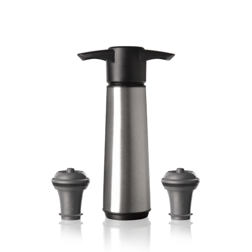 [VV06492606] Weinpumpe Edelstahl (1 Pumpe, 2 Stopper) Faltschachtel 