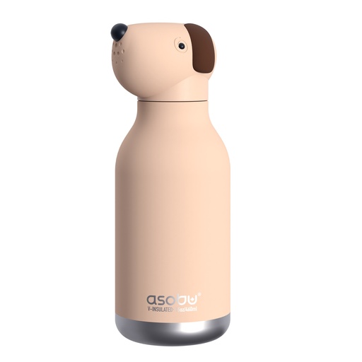 [ASSBV44BROWNDOG] Isolierflasche brauner Hund