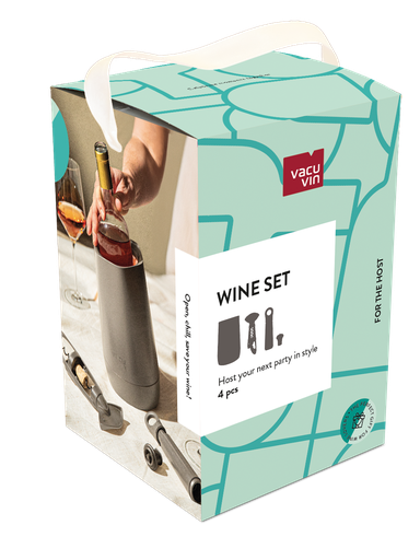 [VV3890680] Weinset HOST 4 tlg. Geschenkkarton Graphite