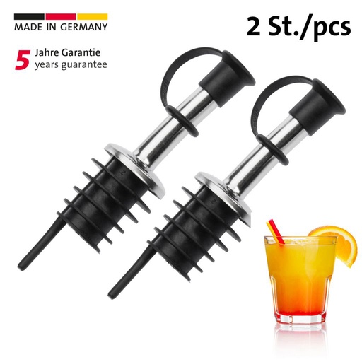 [W-45322280] 2 Ausgießer »Inox Standard«, PE-Kork, Schlaufenkäppchen