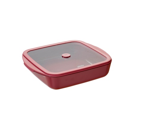 Auflaufform Glas quadratisch mit Glas-Silikon-Deckel 1,6 l