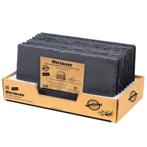 [W-69412670] 8 Schieferplatten »Tapas + Friends«, 30 x 15 cm im Display