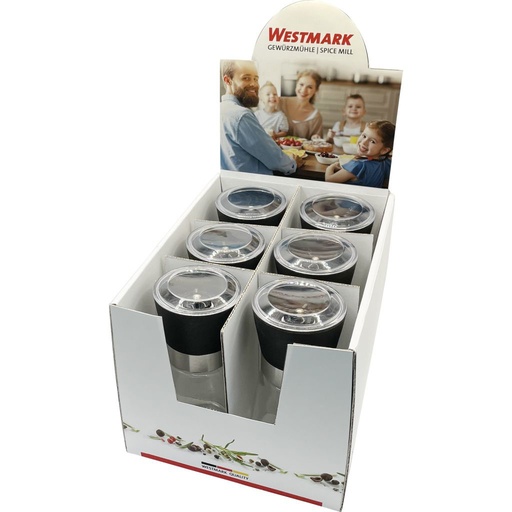 [W-63542611] 6 Gewürzmühlen »Blacky«, im Display