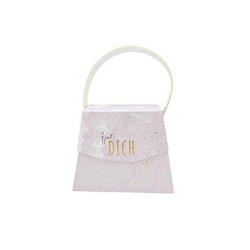 [HG2933] Mini Handtaschen, pastell "für Dich" 6 Stück