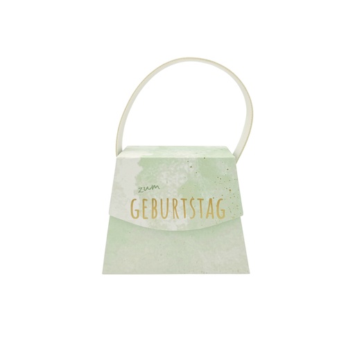 [HG2936] Mini Handtaschen, pastell "Geburtstag" 6 Stück