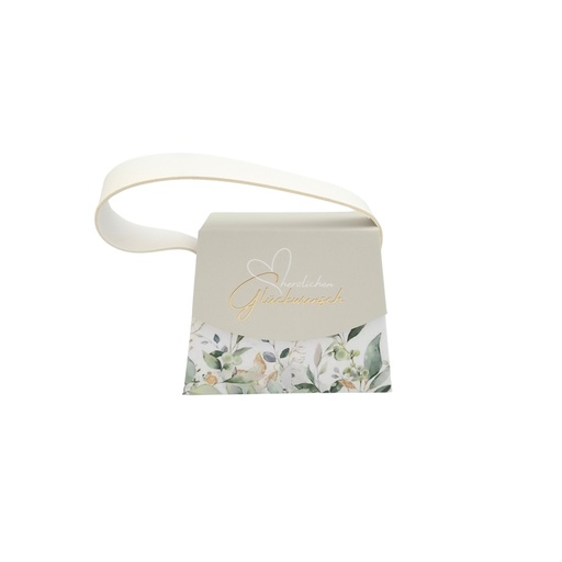 [HG5462] Mini Handtaschen-Geschenkschachtel, Glückwunsch (6 Stück)