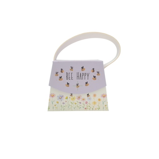 [HG5458] Mini Handtaschen-Geschenkschachtel, Bee Happy (6 Stück)