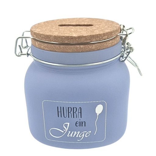 [HG8924] Sparglas Hurra ein Junge (6 Stück)