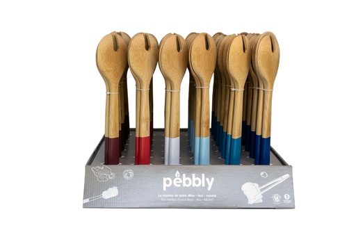 [PB40PYCVFR] Display Bambus Salatbesteck 27 cm 36-teilig Frenchy