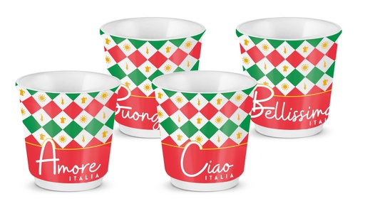 [JETRICOL02] 4 Espressobecher Italia