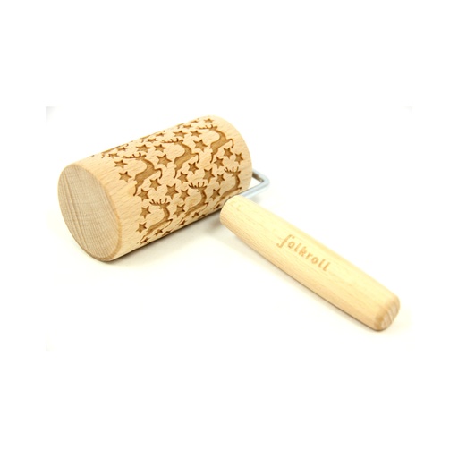 Nudelholz Rentier & Sterne